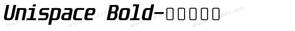 Unispace Bold字体转换